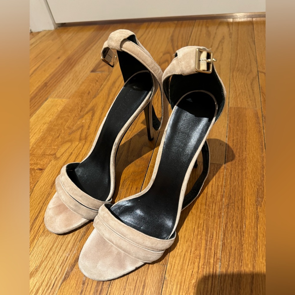 Nicolas sand high heel chunky sandal. Worn condition.